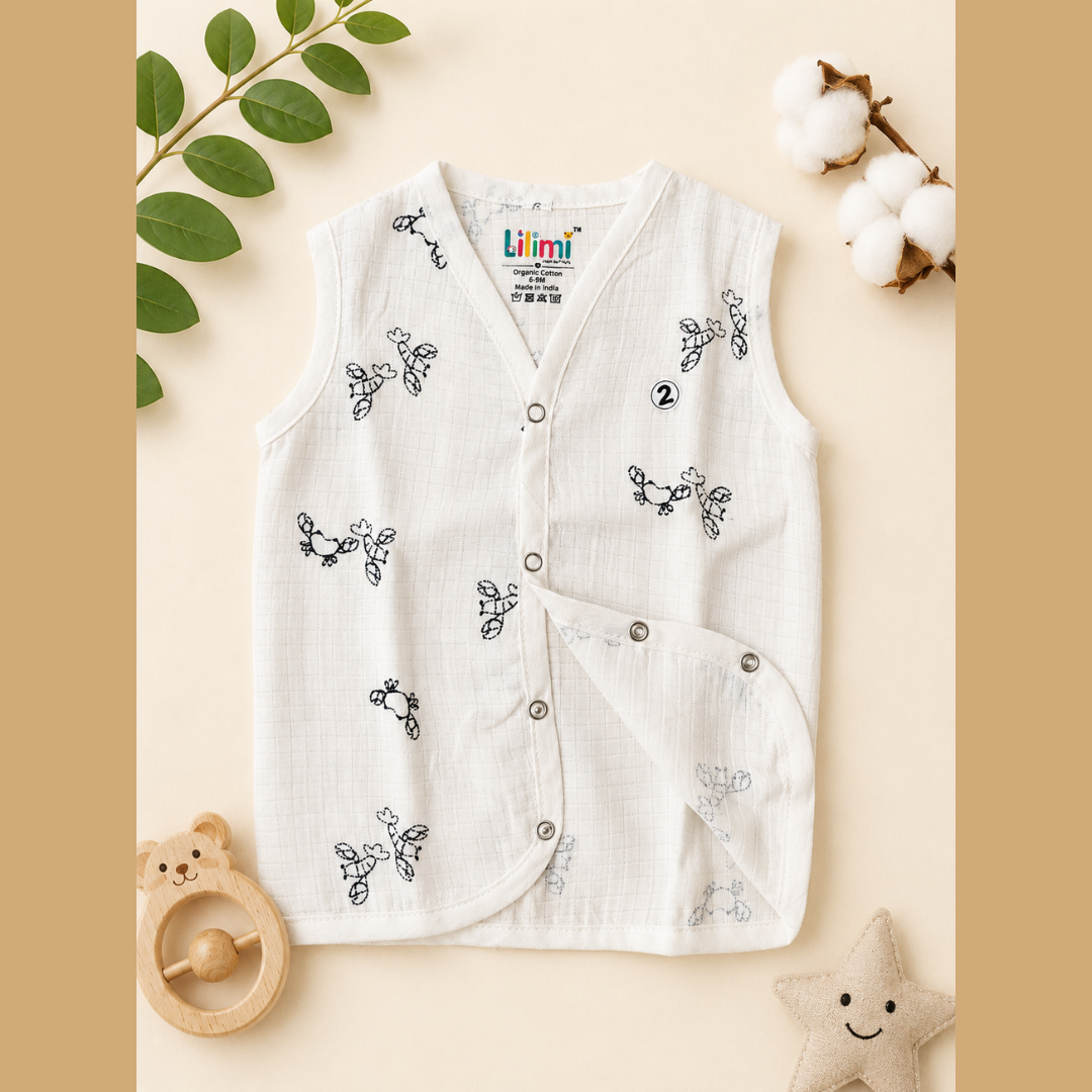 Boys Muslin Jabla Co-ord Set (Doodle Animal Theme)