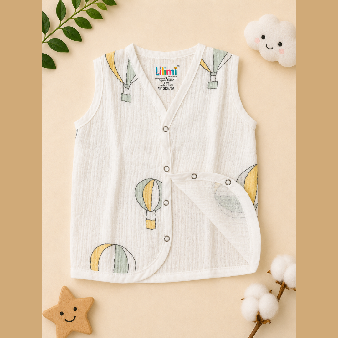 Boys Muslin Jabla Co-ord Set (Hot Air Balloon Theme)