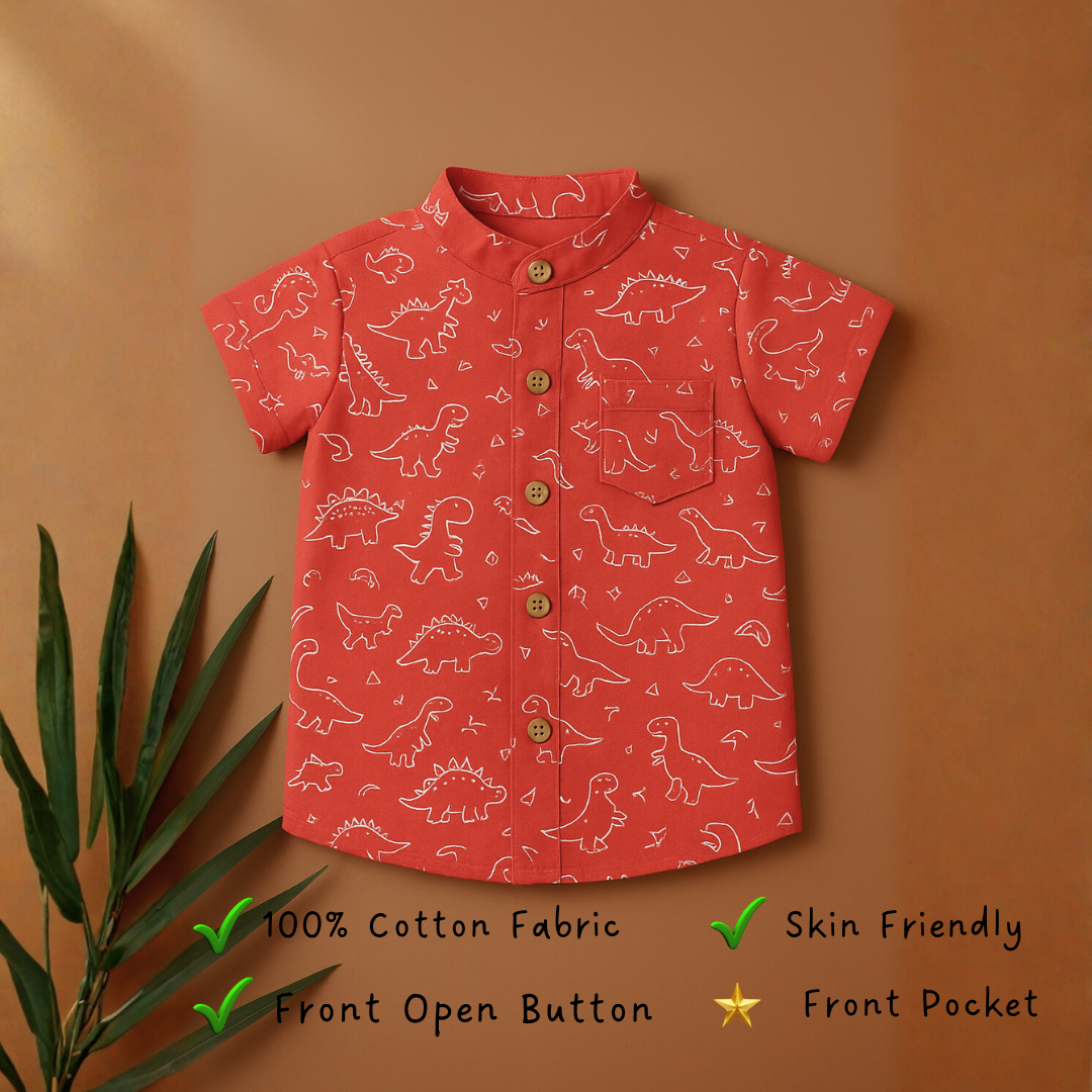 Kids Dinosaur Print Cotton Co-ord Set