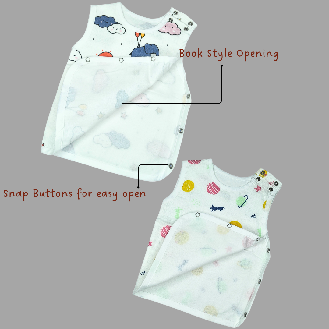 Lilimi Book Jabla | Muslin Cotton | Pack of 2