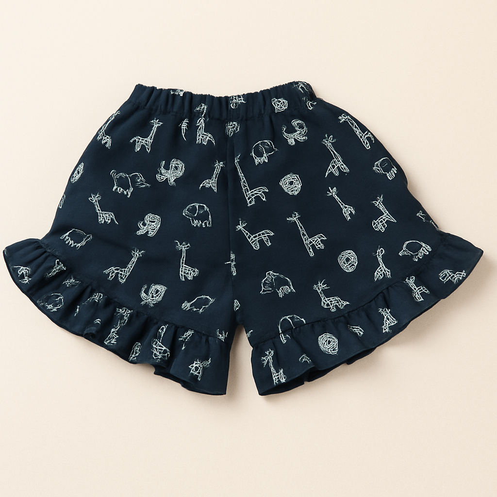 Girls Floral Print Cotton Two-Piece Co Ord Set
