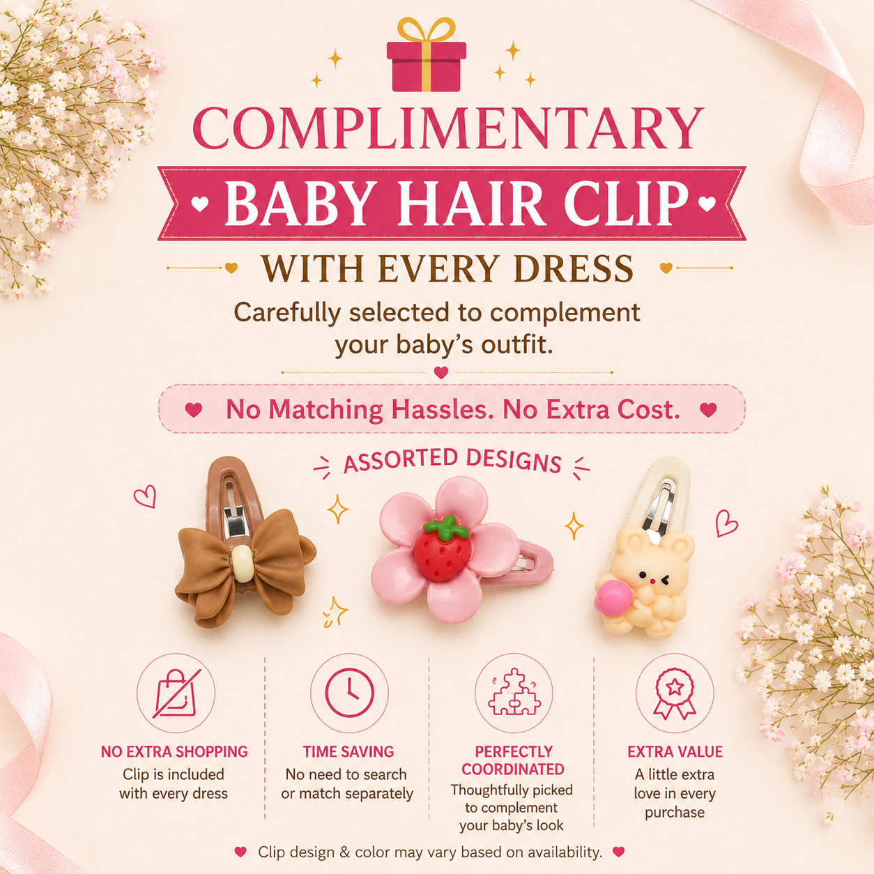 Lilimi Crinckled Muslin Cotton Baby Girls Frocks with Matching Hair Clip
